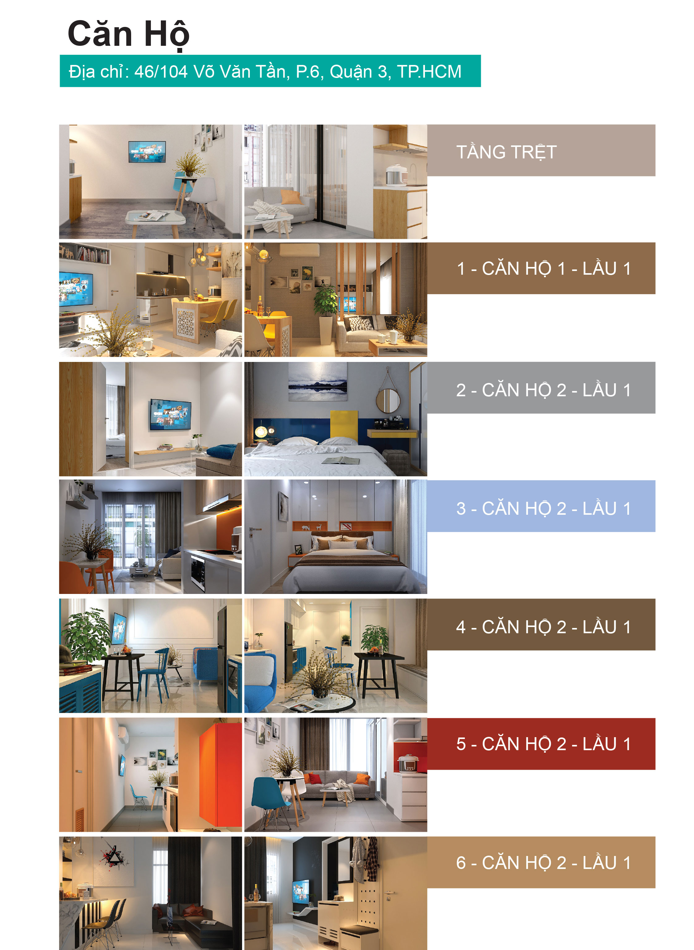 Bảng giá căn hộ cho thuê Estar